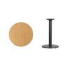 24'' Round Natural Laminate Table Top with 18'' Round Table Height Base XU-RD-24-NATTB-TR18-GG