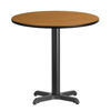 30'' Round Natural Laminate Table Top with 22'' x 22'' Table Height Base XU-RD-30-NATTB-T2222-GG