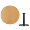 42'' Round Natural Laminate Table Top with 24'' Round Table Height Base XU-RD-42-NATTB-TR24-GG