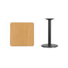 24'' Square Natural Laminate Table Top with 18'' Round Table Height Base XU-NATTB-2424-TR18-GG