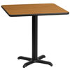 30'' Square Natural Laminate Table Top with 22'' x 22'' Table Height Base XU-NATTB-3030-T2222-GG