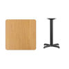 30'' Square Natural Laminate Table Top with 22'' x 22'' Table Height Base XU-NATTB-3030-T2222-GG