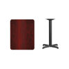 24'' x 30'' Rectangular Mahogany Laminate Table Top with 22'' x 22'' Table Height Base XU-MAHTB-2430-T2222-GG