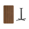 24'' x 42'' Rectangular Walnut Laminate Table Top with 23.5'' x 29.5'' Table Height Base XU-WALTB-2442-T2230-GG