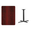 30'' x 42'' Rectangular Mahogany Laminate Table Top with 23.5'' x 29.5'' Table Height Base XU-MAHTB-3042-T2230-GG