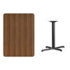 30'' x 42'' Rectangular Walnut Laminate Table Top with 23.5'' x 29.5'' Table Height Base XU-WALTB-3042-T2230-GG