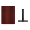 30'' x 42'' Rectangular Mahogany Laminate Table Top with 24'' Round Table Height Base XU-MAHTB-3042-TR24-GG