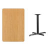 30'' x 45'' Rectangular Natural Laminate Table Top with 23.5'' x 29.5'' Table Height Base XU-NATTB-3045-T2230-GG