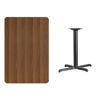 30'' x 45'' Rectangular Walnut Laminate Table Top with 23.5'' x 29.5'' Table Height Base XU-WALTB-3045-T2230-GG