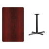 30'' x 48'' Rectangular Mahogany Laminate Table Top with 23.5'' x 29.5'' Table Height Base XU-MAHTB-3048-T2230-GG