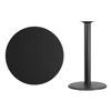 36'' Round Black Laminate Table Top with 24'' Round Bar Height Table Base XU-RD-36-BLKTB-TR24B-GG