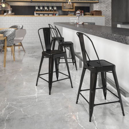 Picture for category Metal Indoor-Outdoor Counter & Barstools: Solid Colored