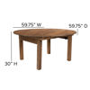 HERCULES Series Round Dining Table | Farm Inspired, Rustic & Antique Pine Dining Room Table XA-F-60-RD-GG