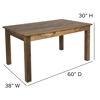 60" x 38" Rectangular Antique Rustic Solid Pine Farm Dining Table XA-F-60X38-GG