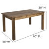 60" x 38" Rectangular Antique Rustic Solid Pine Farm Dining Table XA-F-60X38-GG