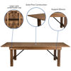 HERCULES Series 8' x 40" Rectangular Antique Rustic Solid Pine Folding Farm Table XA-F-96X40-GG