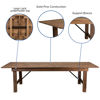 HERCULES Series 9' x 40" Rectangular Antique Rustic Solid Pine Folding Farm Table XA-F-108X40-GG