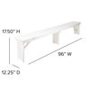 HERCULES Series 8' x 12" Antique Rustic Solid White Pine Folding Farm Bench with 3 Legs XA-B-96X12-L-WH-GG