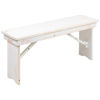 HERCULES Series 40" x 12" Antique Rustic White Solid Pine Folding Farm Bench XA-B-40X12-WH-GG