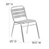 Commercial Aluminum Indoor-Outdoor Restaurant Stack Chair with Triple Slat Back TLH-015-GG