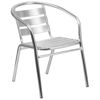 Heavy Duty Commercial Aluminum Indoor-Outdoor Restaurant Stack Chair with Triple Slat Back TLH-1-GG