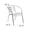Heavy Duty Commercial Aluminum Indoor-Outdoor Restaurant Stack Chair with Triple Slat Back TLH-1-GG
