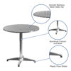 27.5'' Round Aluminum Indoor-Outdoor Table with Base TLH-052-2-GG