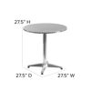 27.5'' Round Aluminum Indoor-Outdoor Table with Base TLH-052-2-GG