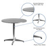 31.5'' Round Aluminum Indoor-Outdoor Table with Base TLH-052-3-GG