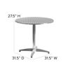 31.5'' Round Aluminum Indoor-Outdoor Table with Base TLH-052-3-GG