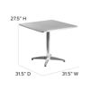 31.5'' Square Aluminum Indoor-Outdoor Table with Base TLH-053-3-GG