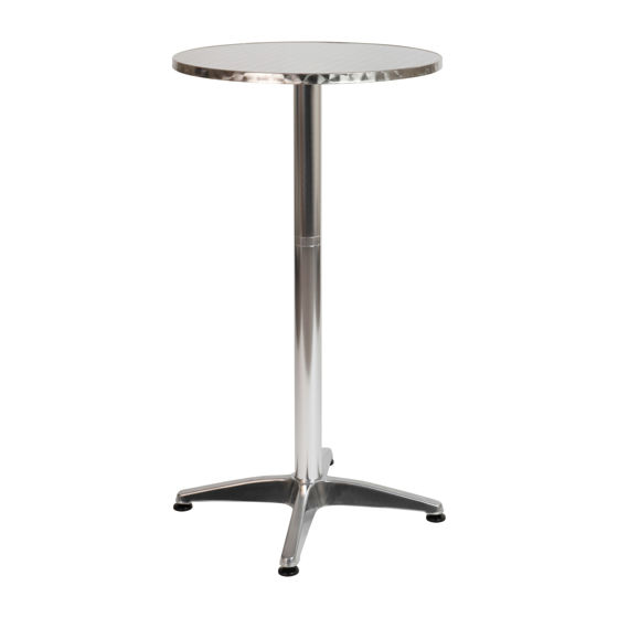 23.5" Round Aluminum Indoor-Outdoor Bar Height Table TLH-059B-GG