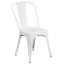 Commercial Grade White Metal Indoor-Outdoor Stackable Chair CH-31230-WH-GG