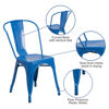 Commercial Grade Blue Metal Indoor-Outdoor Stackable Chair CH-31230-BL-GG