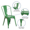 Commercial Grade Green Metal Indoor-Outdoor Stackable Chair CH-31230-GN-GG