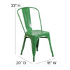 Commercial Grade Green Metal Indoor-Outdoor Stackable Chair CH-31230-GN-GG