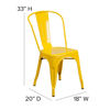 Commercial Grade Yellow Metal Indoor-Outdoor Stackable Chair CH-31230-YL-GG