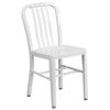 Commercial Grade White Metal Indoor-Outdoor Chair CH-61200-18-WH-GG