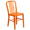 Commercial Grade Orange Metal Indoor-Outdoor Chair CH-61200-18-OR-GG