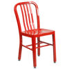 Commercial Grade Red Metal Indoor-Outdoor Chair CH-61200-18-RED-GG