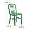 Commercial Grade Green Metal Indoor-Outdoor Chair CH-61200-18-GN-GG
