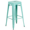 Commercial Grade 30" High Backless Mint Green Indoor-Outdoor Barstool ET-BT3503-30-MINT-GG