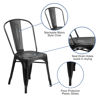 Commercial Grade Distressed Black Metal Indoor-Outdoor Stackable Chair ET-3534-BK-GG