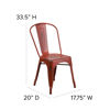 Commercial Grade Distressed Kelly Red Metal Indoor-Outdoor Stackable Chair ET-3534-RD-GG