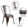 Commercial Grade Distressed Copper Metal Indoor-Outdoor Stackable Chair ET-3534-COP-GG