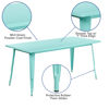 Commercial Grade 31.5" x 63" Rectangular Mint Green Metal Indoor-Outdoor Table ET-CT005-MINT-GG