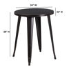 Commercial Grade 24" Round Black-Antique Gold Metal Indoor-Outdoor Table CH-51080-29-BQ-GG