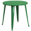 Commercial Grade 30" Round Green Metal Indoor-Outdoor Table CH-51090-29-GN-GG