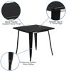 Commercial Grade 31.5" Square Black Metal Indoor-Outdoor Table ET-CT002-1-BK-GG