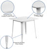 Commercial Grade 31.5" Square White Metal Indoor-Outdoor Table ET-CT002-1-WH-GG